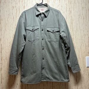 * Levi’s winter lined olive long sleeve button up size men’s medium 3LMLW163